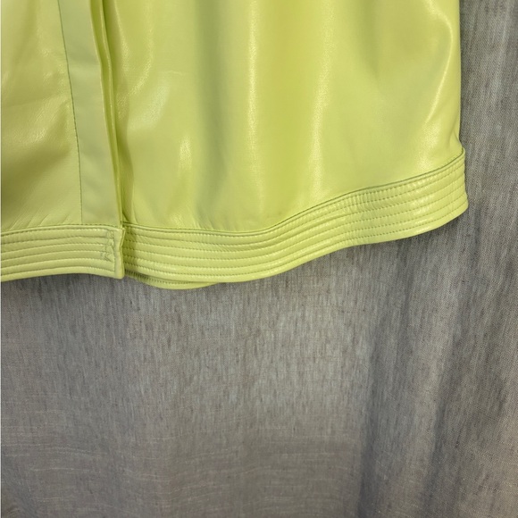 NWT - House of Harlow Acid Green Vegan Leather Dress - Picture 5 of 6